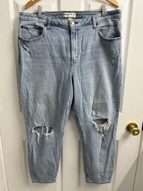 Abercrombie & Fitch Mom High Rise Jeans Curve Love 34 Denim